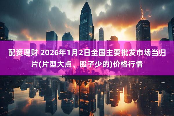 配资理财 2026年1月2日全国主要批发市场当归片(片型大点、股子少的)价格行情